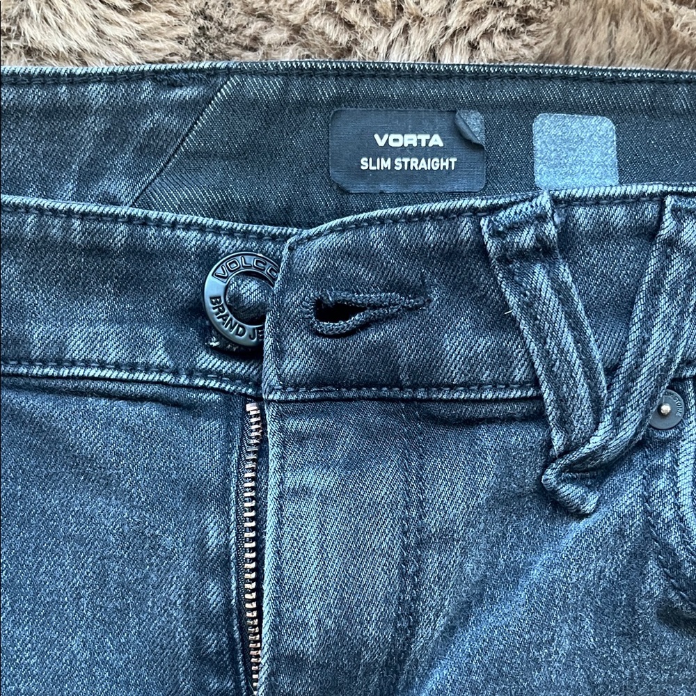 Volcom Dark Blue Slim Straight Jeans
